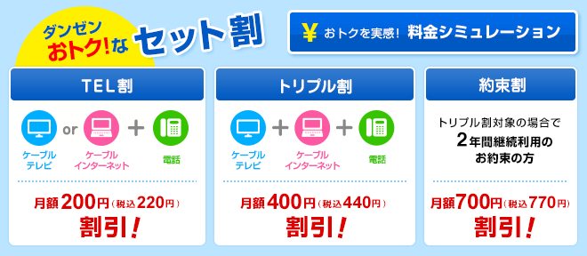 おトクを実感！料金シミュレーション