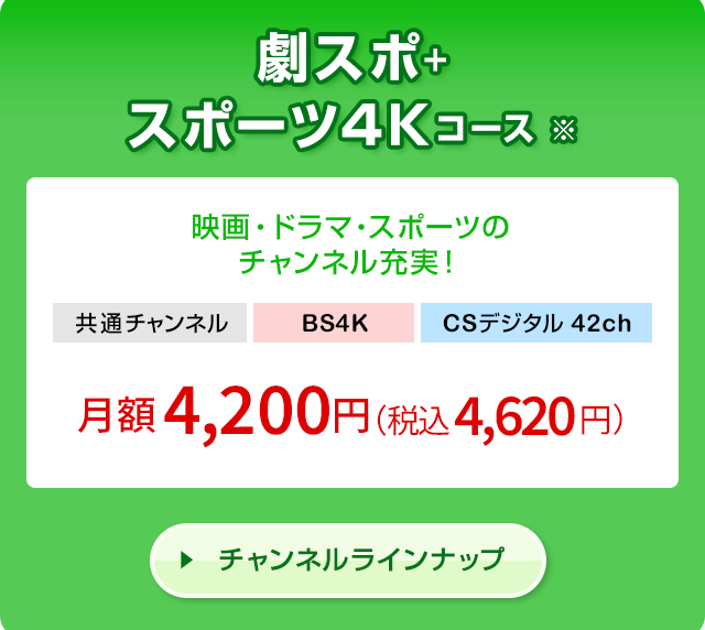 劇スポ＋スポーツ4Kコース