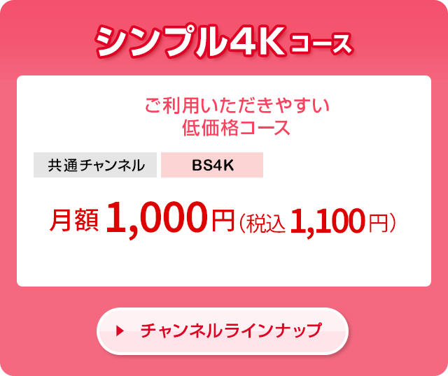シンプル＋スポーツ4Kコース