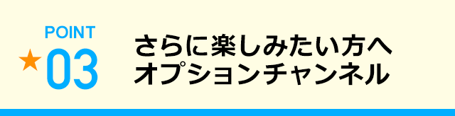 さらに楽しみたい方へオプションチャンネル