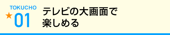 テレビの大画面で楽しめる